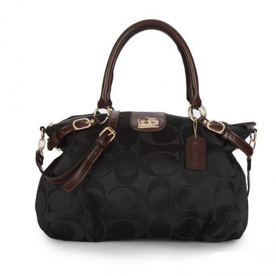 Coach Madison Kelsey In Signature Medium Black Satchels ATK | Coach Outlet Canada
